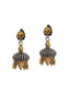 Radiant Reflections 925 Sterling Silver Two Tone Jhumki Earrings