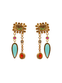 Gemstone Silver Fusion Earrings view 5