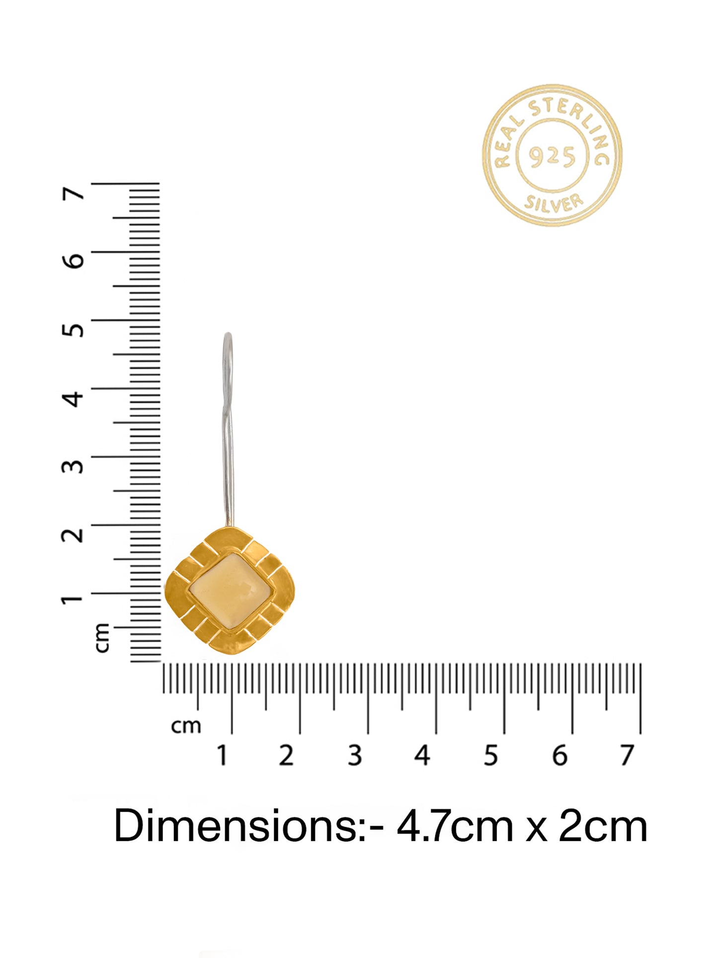 Nitya 925 Silver Citrine Dangler Earrings