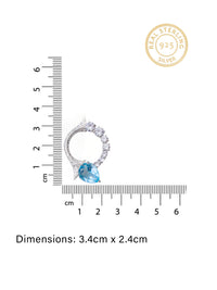Aquamarine Sparkle Earrings view 4