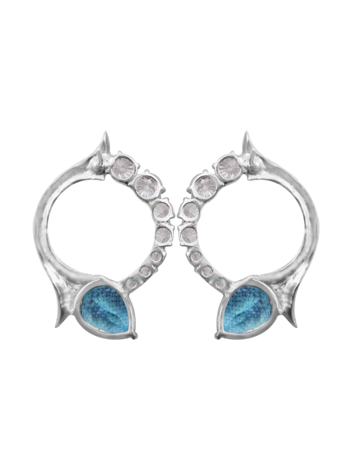 Aquamarine Sparkle Earrings view 5