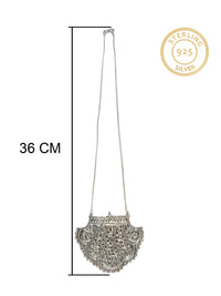 Chitai Charm: 925 Silver Hand-Embossed Everyday Wear Necklace view 6