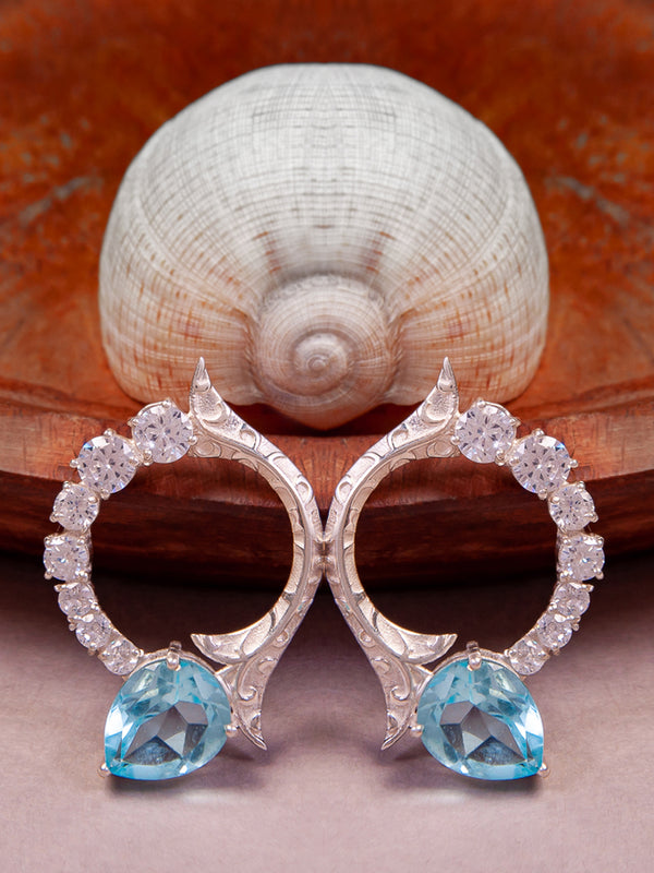 Aquamarine Sparkle Earrings alternate