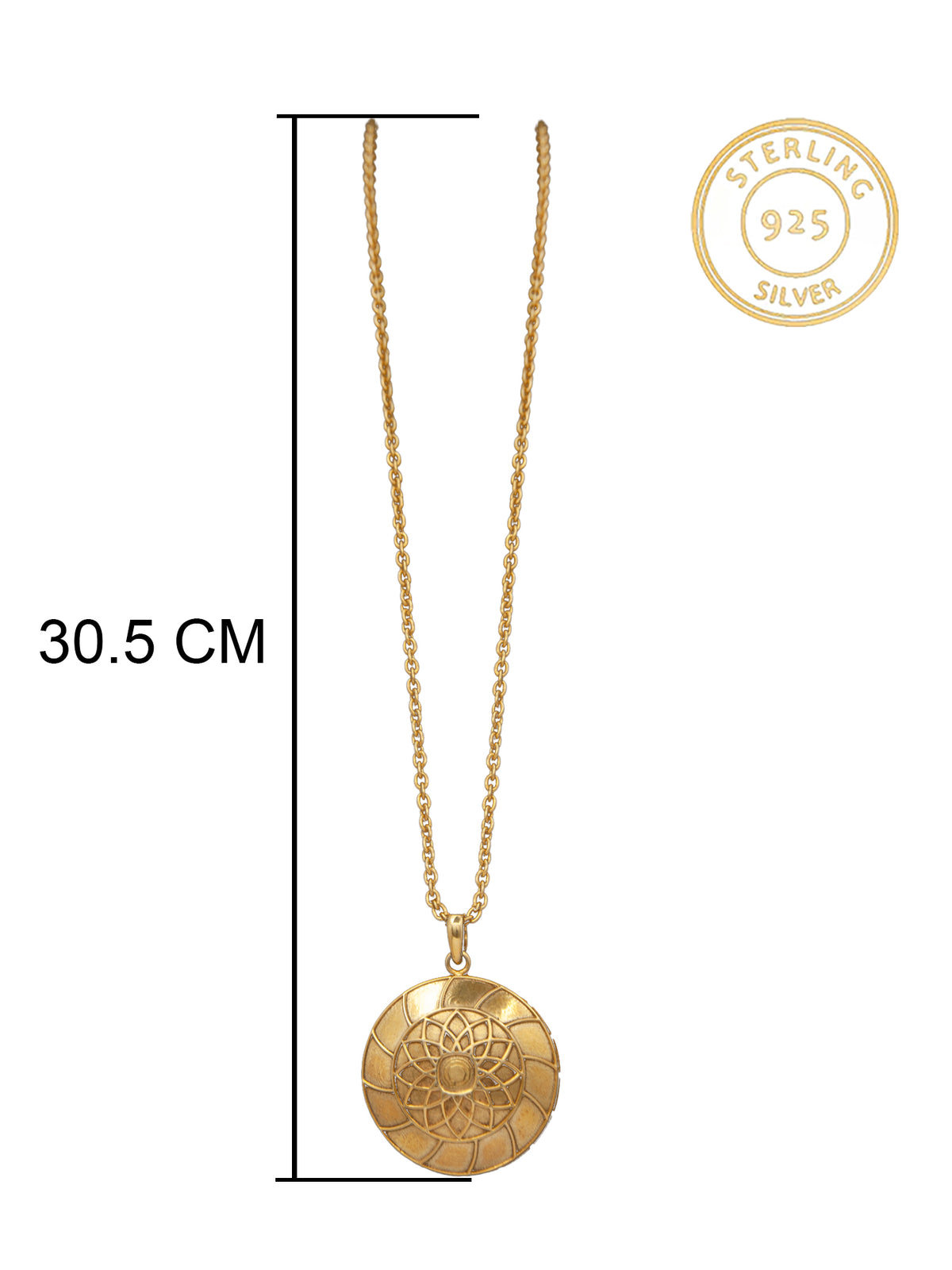 Golden Glow: 925 Silver Modern Everyday Wear Gold Plated Necklace view 6