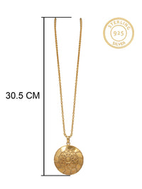 Golden Glow: 925 Silver Modern Everyday Wear Gold Plated Necklace view 6