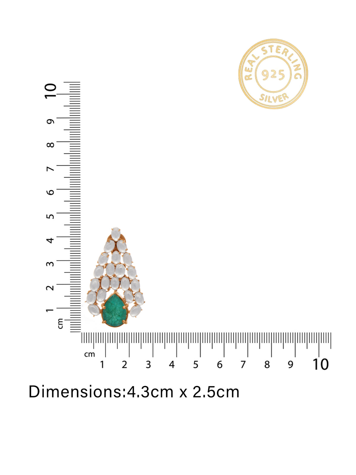 Kundan Triangle Bliss Earrings view 4