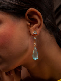 Aqua Briolette Drop Kundan Delights view 1