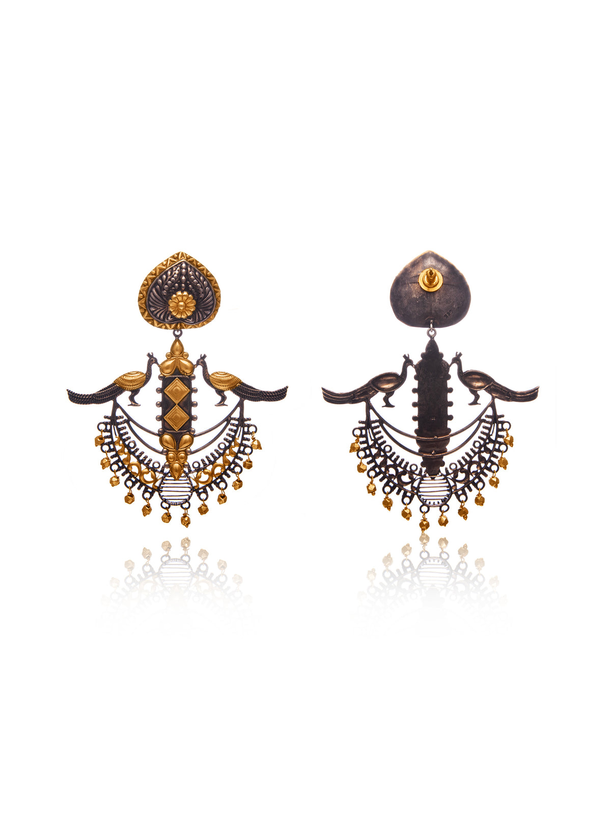 Peacock Fusion Earrings view 3