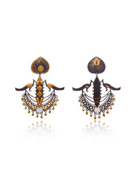 Peacock Fusion Earrings view 3