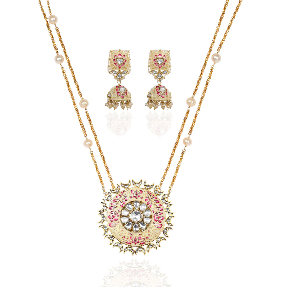 Meenakaari Necklace and Earring Set view 1