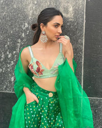 Kiara Advani in our 925 Sterling Silver Signature Kundan Chaandbalis view 2