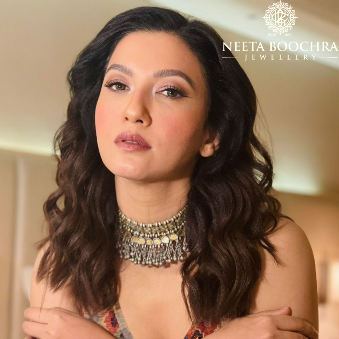 Gauahar Khan's 925 Sterling Silver Mirror Necklace