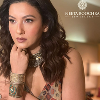 Gauahar Khan's 925 Sterling Silver Mirror Necklace view 3