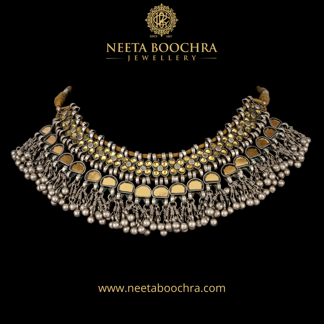 Gauahar Khan's 925 Sterling Silver Mirror Necklace view 4