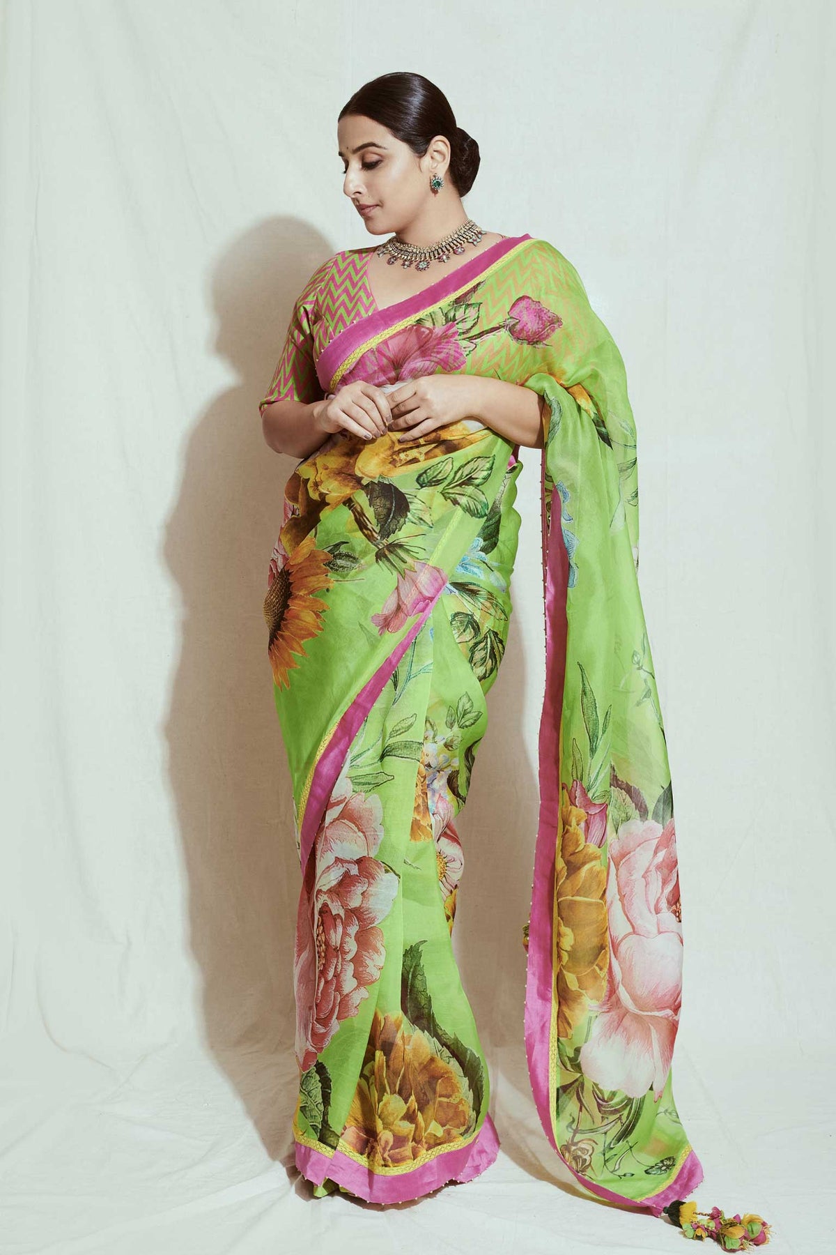Vidya Balan in our Signature Kundan Necklace view 8