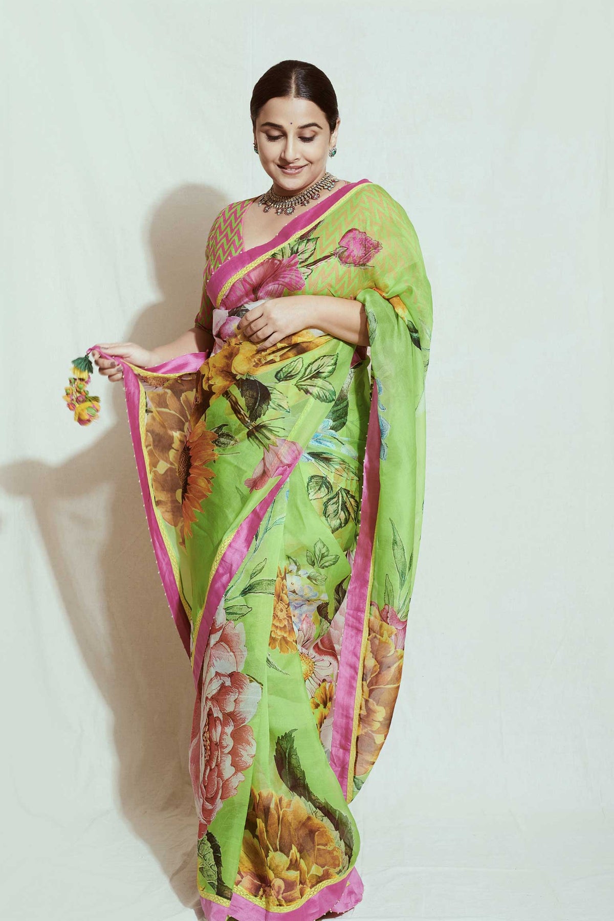 Vidya Balan in our Signature Kundan Necklace view 7