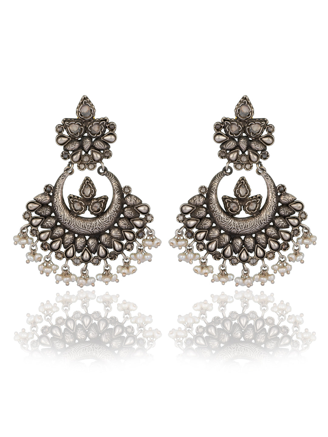 Sanya Malhotra 925 Sterling Silver Checker Earrings view 2