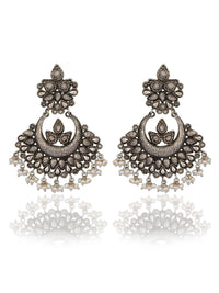 Sanya Malhotra 925 Sterling Silver Checker Earrings view 2