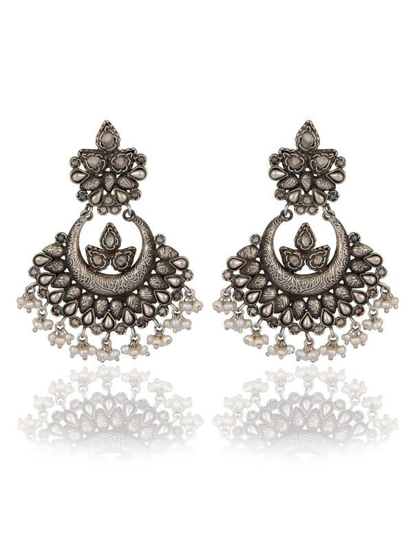 Sanya Malhotra 925 Sterling Silver Checker Earrings alternate