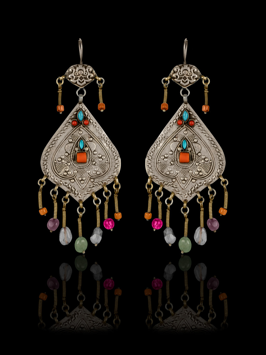 Vidya Balan's 925 Sterling Silver Tribal Earrings view 3