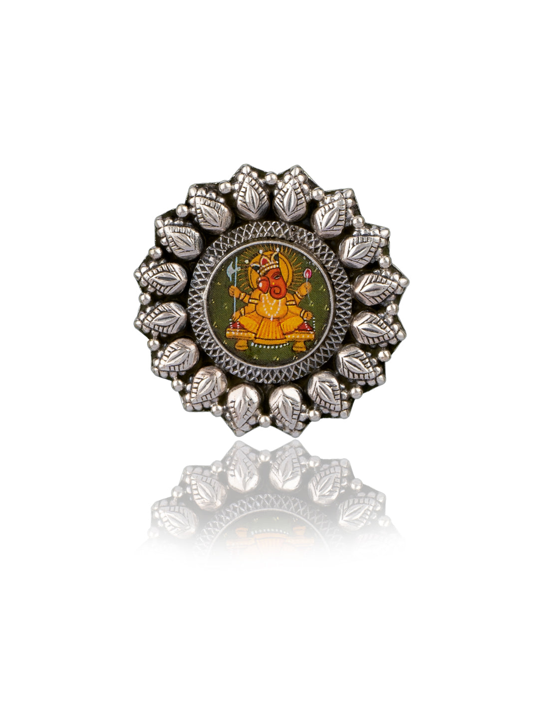 Raveena Tandon Handpainted Adjustable Ring view 4