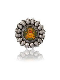 Raveena Tandon Handpainted Adjustable Ring view 4