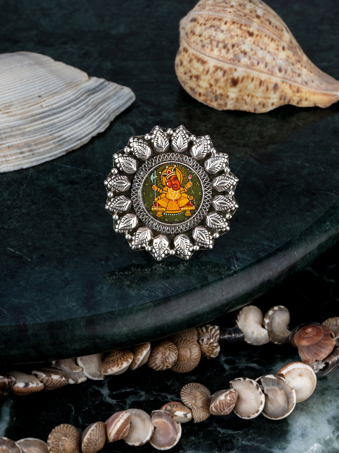 Raveena Tandon Handpainted Adjustable Ring view 3