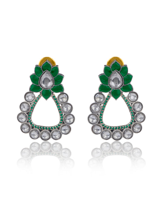 NB Signature Floral Kundan Earrings