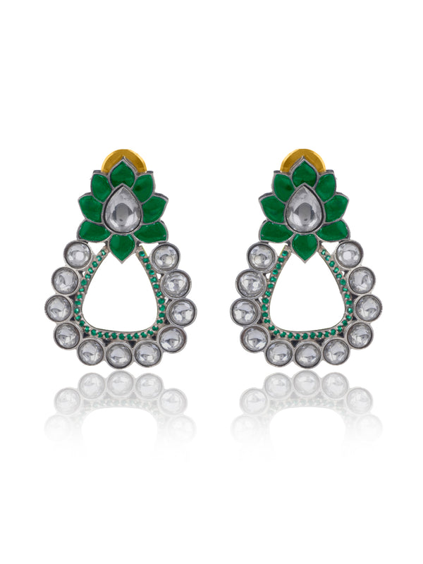 NB Signature Floral Kundan Earrings
