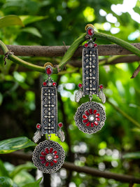 NB Signature Kundan Motif Earrings with Ruby view 3