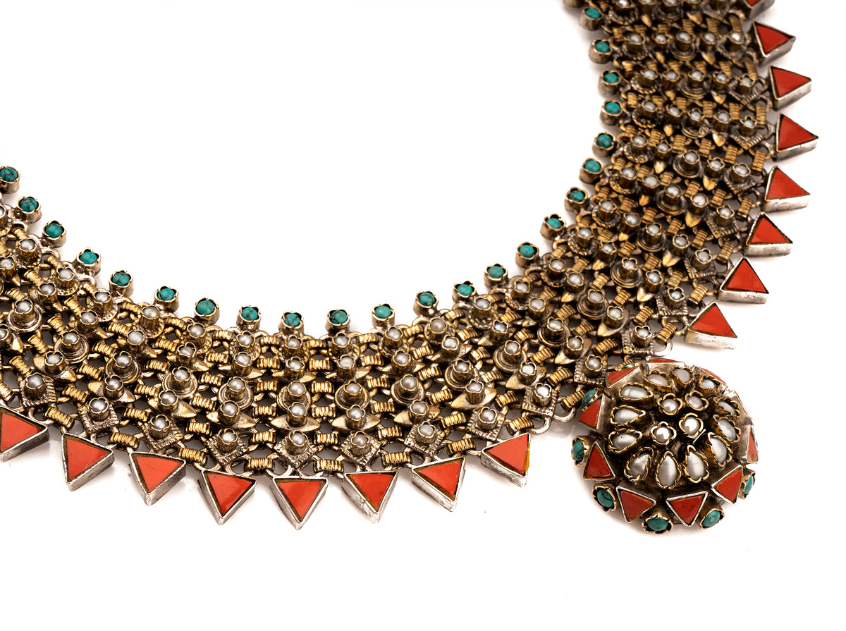 Nushrratt Bharuccha 925 Sterling Silver Two Tone Statement Necklace view 3