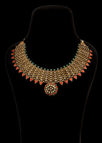 Nushrratt Bharuccha 925 Sterling Silver Two Tone Statement Necklace view 2
