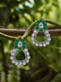 NB Signature Floral Kundan Earrings view 3
