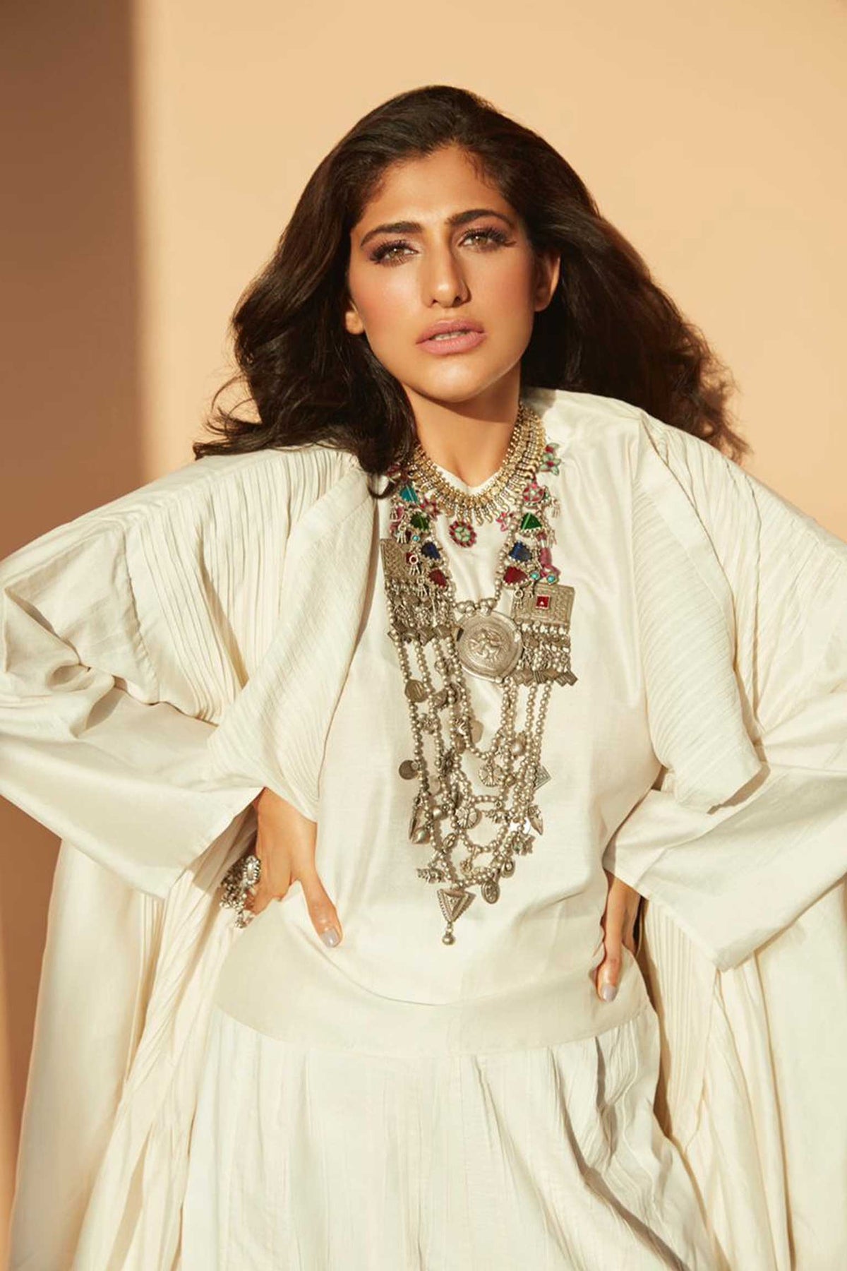 Kubbra Sait in Subhaga collection of Neeta Boochra Jewelry view 1