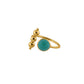 925 Silver Gold Plated Green Onyx Ring - Neeta Boochra Jewellery
