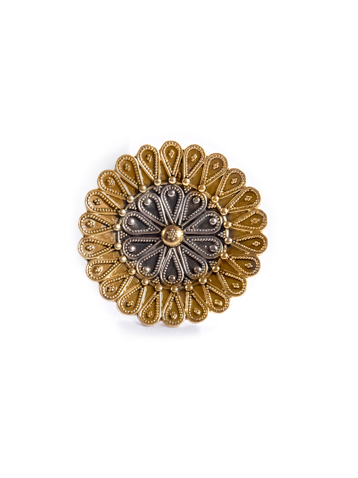 Svarnam Flower Adjustable Ring view 3
