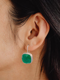 Green Onyx Dangler Earrings view 2