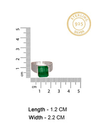 Aurora Emerald Adjustable Ring view 4