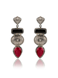 Ruby and Black Onyx Signature Earrings view 1