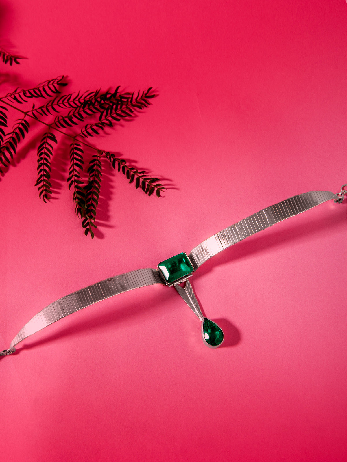 Aurora Emerald Fusion Necklace view 2