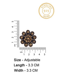 Svarnam Sunflower Adjustable Ring view 4