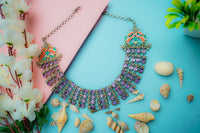 925 Silver Statement Necklace with Amethyst Gemstone view 3