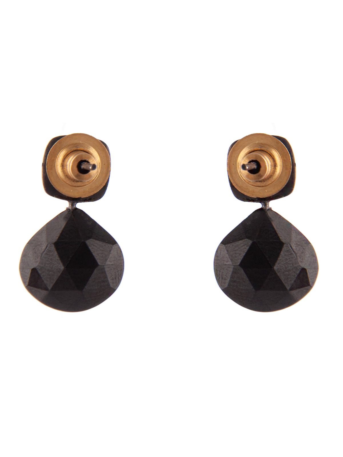 Aurora Black Heart Studs view 4