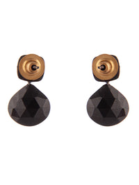 Aurora Black Heart Studs view 4
