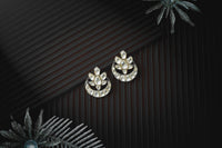 Neeta Boochra Signature Silver Chandbali Kundan Studs view 3