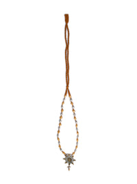 925 Sterling Silver Two Tone 22K Gold Plated Dholki Necklace With Star Design view 6