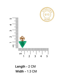 Aurora Green Onyx Triangle Studs view 5