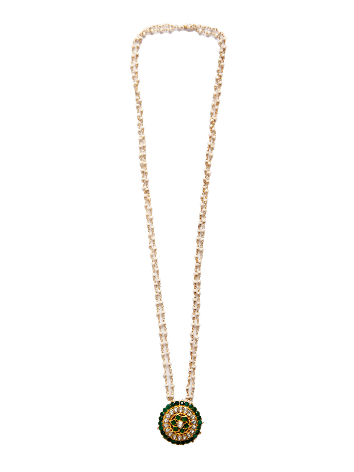Kundan Pearl Onyx Necklace: A Perfect Blend of Elegance and Style view 4