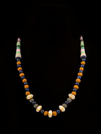 925 Sterling Silver Blue Lapis Beaded Multicolored Necklace view 1