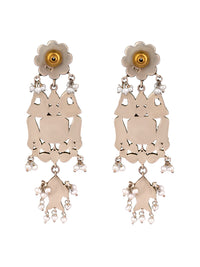 925 Sterling Silver Kundan Earrings with Fish Motif view 5